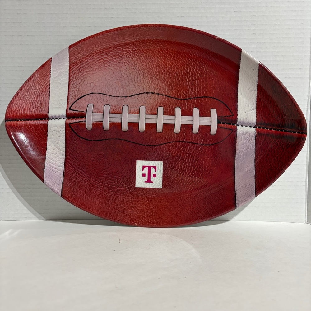 Football Party Platter Large Server Tray Melamine Plastic T-Mobile NEW